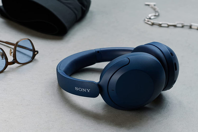 Sony WH-XB910N Over-Ear Noise Cancelling Bluetooth Headphones - Blue - Bass Electronics