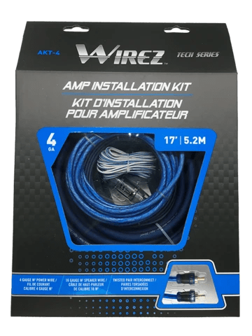 Wirez Akt-4 4 Guage Complete Amp Installation Kit - Bass Electronics