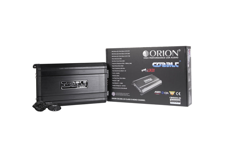 Orion CB1500.1D2 Cobalt Series Class D Mono Channel 3000W Max Power Amplifier