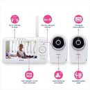 VTech VM351-2 5” Digital Video Baby Monitor with 2 Cameras, Wide-Angle Lens and Standard Lens, Silver and White… - Bass Electronics