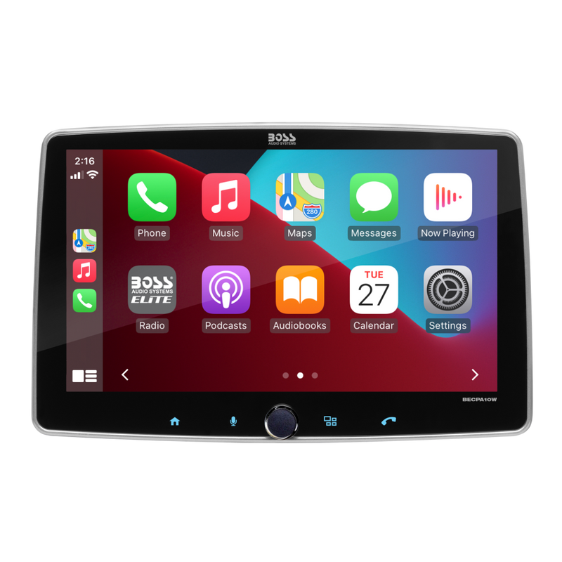 BOSS - ELITE - Single DIN Mechless BT AM/FM Wireless CarPlay/Android Auto 10'' inch