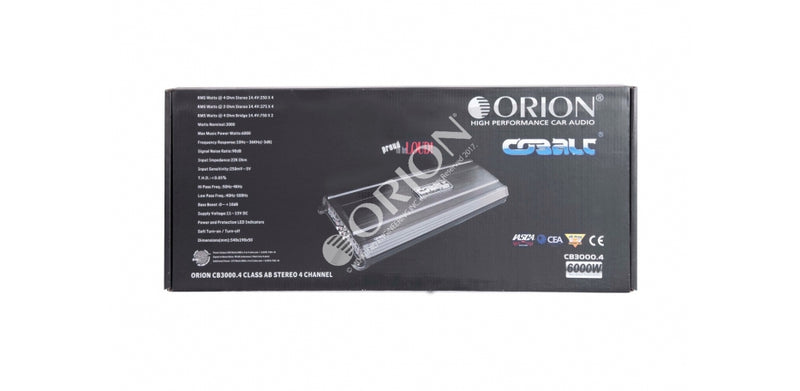ORION COBALT 4 CHANNEL AMPLIFIER 3000 WATTS - Bass Electronics