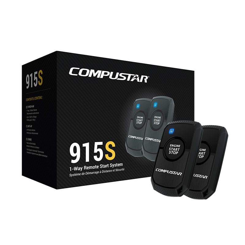 Compustar Cs915-S 1 Way 1500 Feet Range 1 button Remote Starter Bundle - Bass Electronics