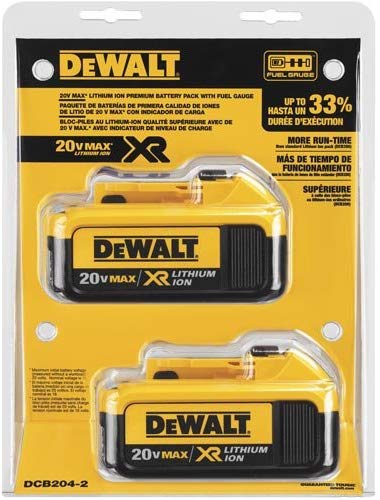 DEWALT DCB204-2 20V Max Premium XR Li-Ion Battery, 2-Pack - Bass Electronics