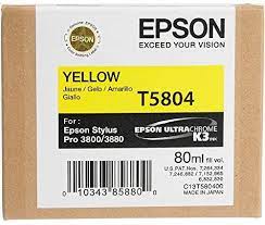 Epson T580400 UltraChrome K3 Ink, Yellow - Bass Electronics