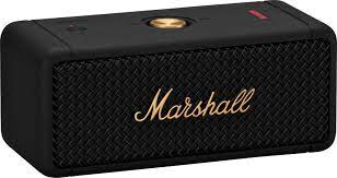 Marshall Emberton Waterproof Bluetooth Wireless Speaker - Black/Brass - Bass Electronics