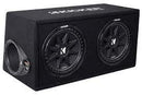 Kicker Comp 43DC122 600 Watt 12 inch Dual Subwoofer with Enclosure 2 Ohms - Bass Electronics