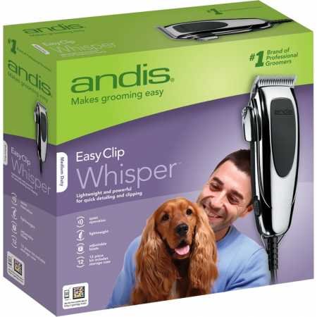 EasyClip Whisper 12-Piece Adjustable Blade Clipper Kit, Pet Grooming, - Bass Electronics