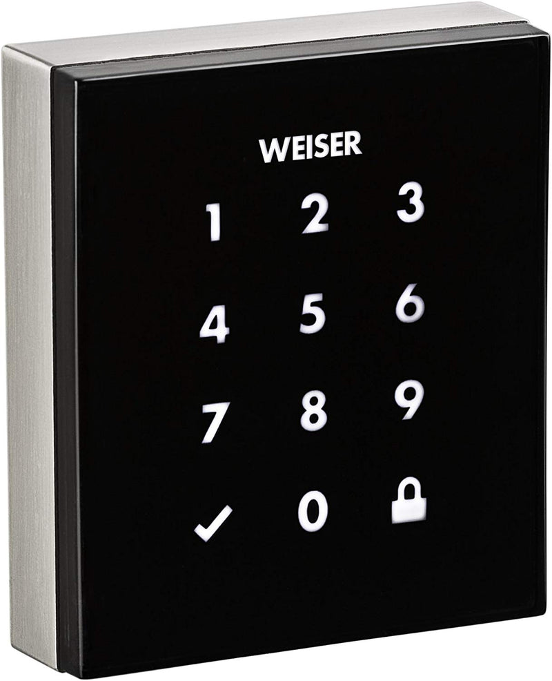 Weiser Obsidian Keyless Touchscreen Door Lock, Satin Nickel - Bass Electronics