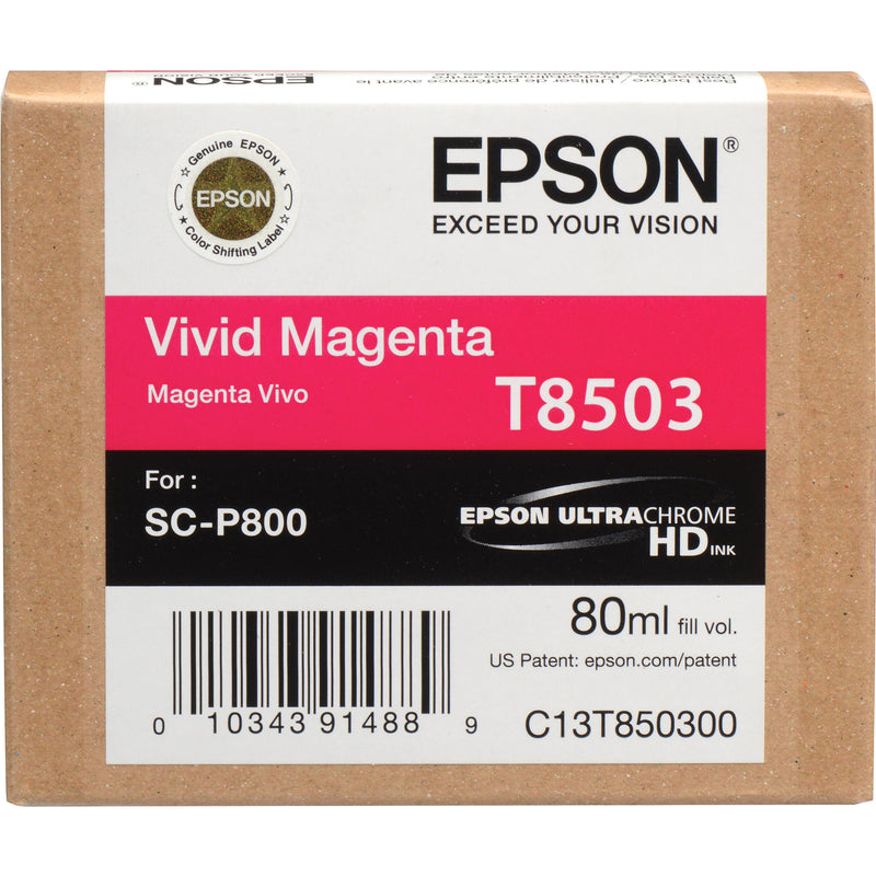 Epson T8503 Ultrachrome HD Ink (Vivid Magenta, 80ml) - Bass Electronics