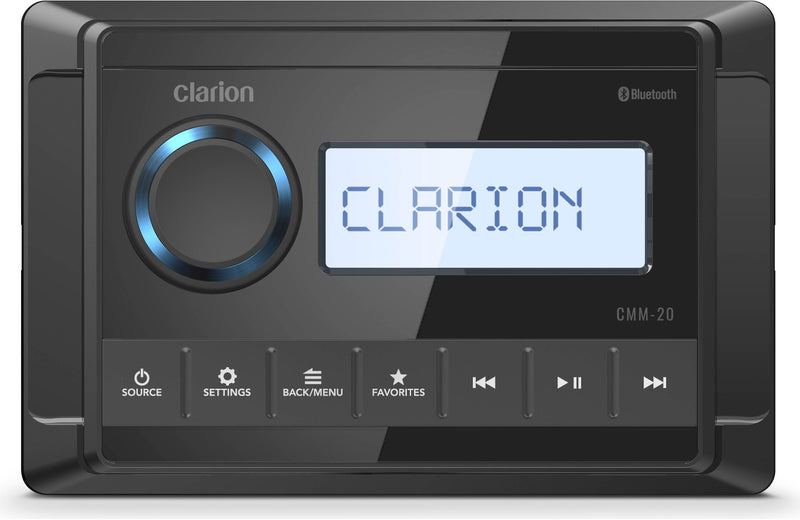 Clarion CMM-20 Marine digital media receiver with high-contrast display (does not play CDs)
