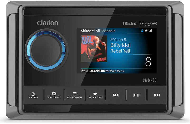 Clarion CMM-30 Marine digital media receiver with 3" LCD (does not play CDs)