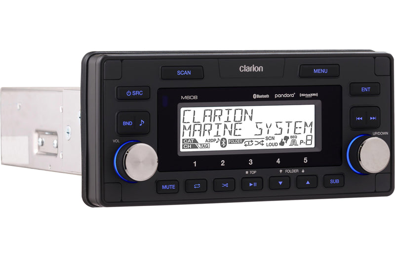 Clarion M608 Multi-zone marine digital media receiver with Bluetooth® (does not play CDs)