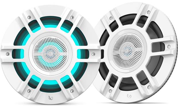 Infinity KAPPA8130MAM 8" 3 way Premium Marine Speaker / RGB Lighting - White convertible design / component mounting - Bass Electronics