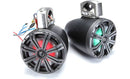 Kicker 45KMTC8 KMTC8 (200mm) Loaded Marine Cans with 45KM84L speaker pair; charcoal grill on black can - Bass Electronics