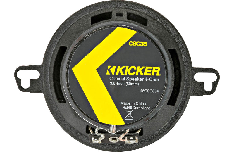 Kicker 46CSC354 CSC35 3.5-Inch (89mm) Coaxial Speakers, 4-ohm - Bass Electronics