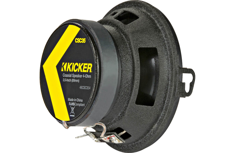 Kicker 46CSC354 CSC35 3.5-Inch (89mm) Coaxial Speakers, 4-ohm - Bass Electronics
