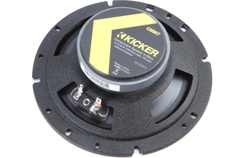 Kicker 46CSS674 6.75-Inch (165mm) Component System w/ .75-Inch (20mm) Tweeters, 4-Ohm