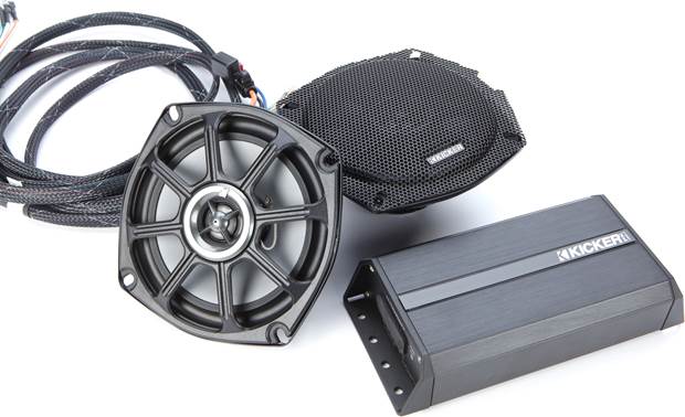 Kicker 46HDT96 Rear Speaker/Amplifier Upgrade Kit for Tour Packs w/ Rear Speaker Pods - Bass Electronics