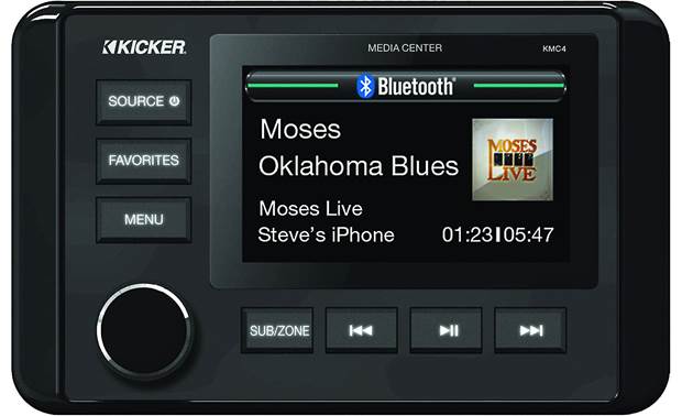 Kicker 46KMC4 KMC4 Weather-Resistant All-in-One Media Center w/Bluetooth® - Bass Electronics
