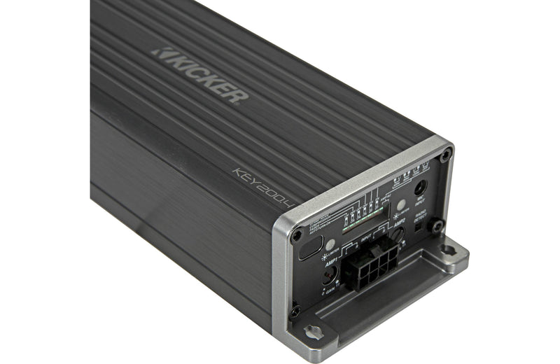 Kicker 47KEY200.4 Compact 4-channel car amplifier with automatic tuning DSP — 50 watts RMS x 4 - Bass Electronics