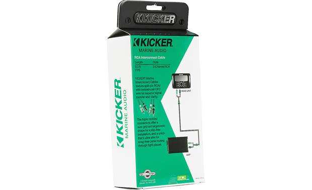 Kicker 47KMI3 KMI3 Marine Series 2-Ch RCA Interconnect, 3.0M - Bass Electronics