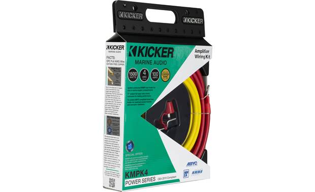 Kicker 47KMPK4 KMPK4 Marine 4Awg Amp Power Kit - Bass Electronics