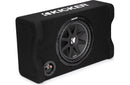 Kicker 48CDF104 Comp Series sealed down-firing enclosure with 10" 4-ohm subwoofer