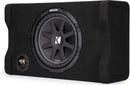 Kicker 48CDF104 Comp Series sealed down-firing enclosure with 10" 4-ohm subwoofer