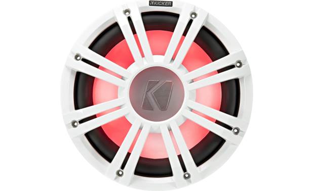 Kicker 45KMG10W KMG10 10-Inch (25cm) Grille for KM10 and KMF10 Subwoofer, LED, White - Bass Electronics