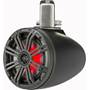 Kicker 45KMTC65 KMTC65 (165mm) Loaded Marine Cans with 45KM654L speaker pair; charcoal grill on black can - Bass Electronics