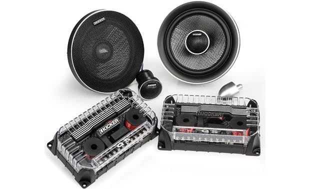 Kicker 41QSS654 QSS65 6.5-Inch (160mm) Component System with 1-3/16- inch (30mm) Tweeters, 4-Ohm, 180W - Bass Electronics