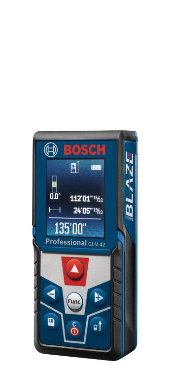 Bosch GLM 42 Blaze 135-ft Laser Distance Measure with Back Lit Display - Bass Electronics