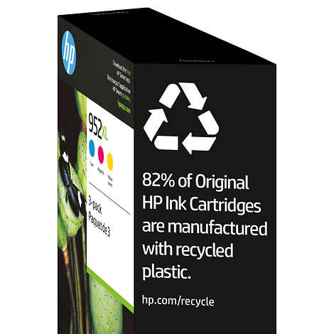 HP 952XL Cyan, Magenta and Yellow High Yield Original Ink Cartridges (N9K30BN) 3 pack