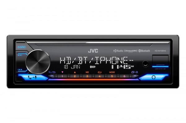 JVC KD-X470BHS Single DIN Bluetooth USB AUX SiriusXM Ready Digital - Bass Electronics