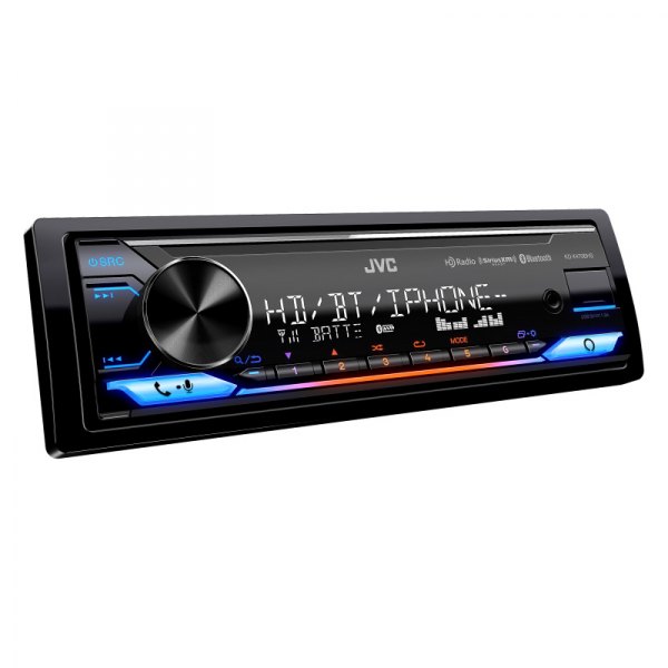 JVC KD-X470BHS Single DIN Bluetooth USB AUX SiriusXM Ready Digital - Bass Electronics