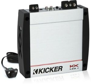Kicker 40KX400.1 Mono subwoofer amplifier — 400 watts RMS x 1 at 2 ohms - Bass Electronics
