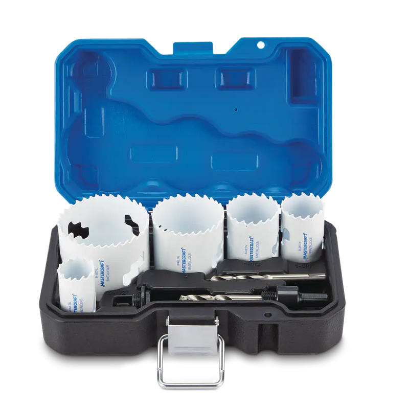 Mastercraft Bi Metal Hole Saw Set for Wood Plastic Drywall Metal 9
