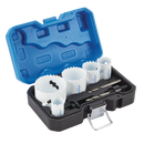 Mastercraft Bi-Metal Hole Saw Set for Wood, Plastic, Drywall, Metal, 9-pc