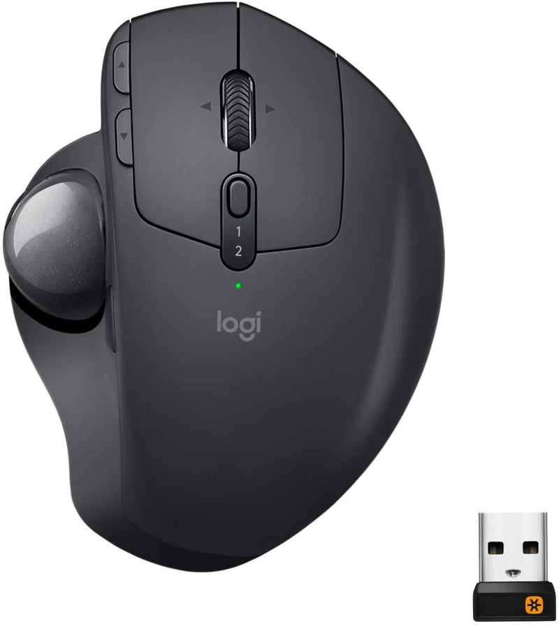 Logitech MX ERGO Plus Wireless Laser Trackball Mouse - Black - Bass Electronics