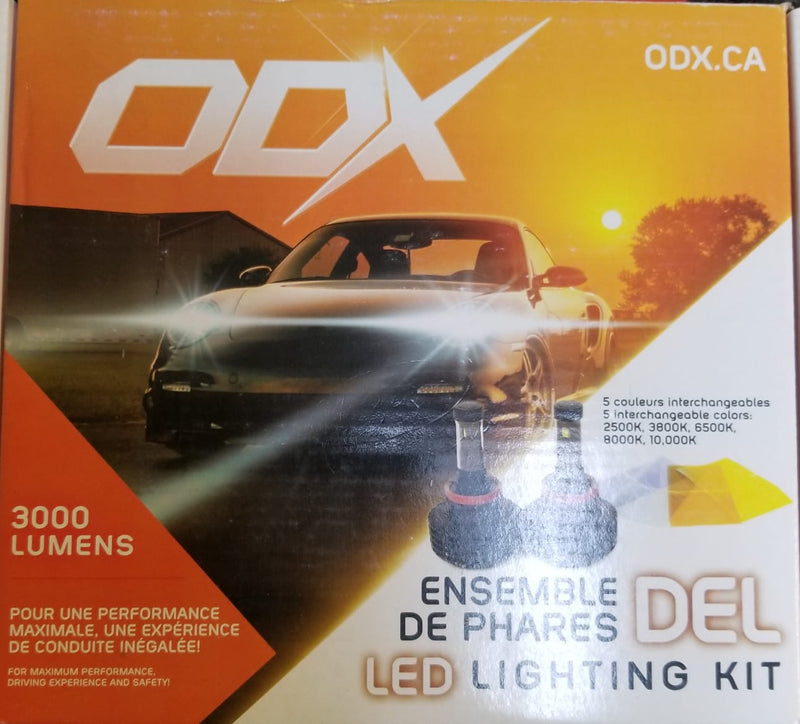 ODX Led Headlight bulbs 3000 LUMENS 9012 - Bass Electronics
