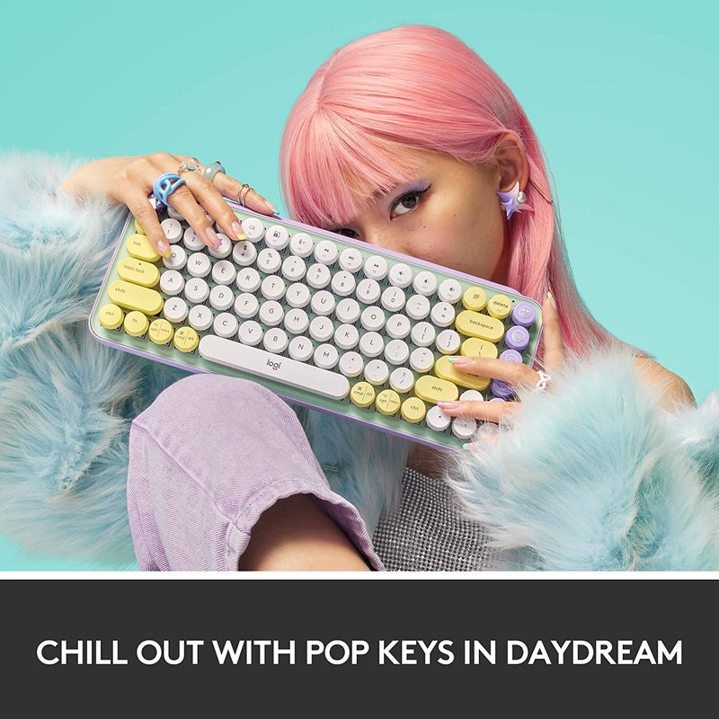 Logitech POP Keys Bluetooth Mechanical Keyboard - Daydream Mint - English - Bass Electronics