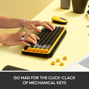 Logitech POP Keys Bluetooth Mechanical Keyboard - Yellow/Black - English - Bass Electronics