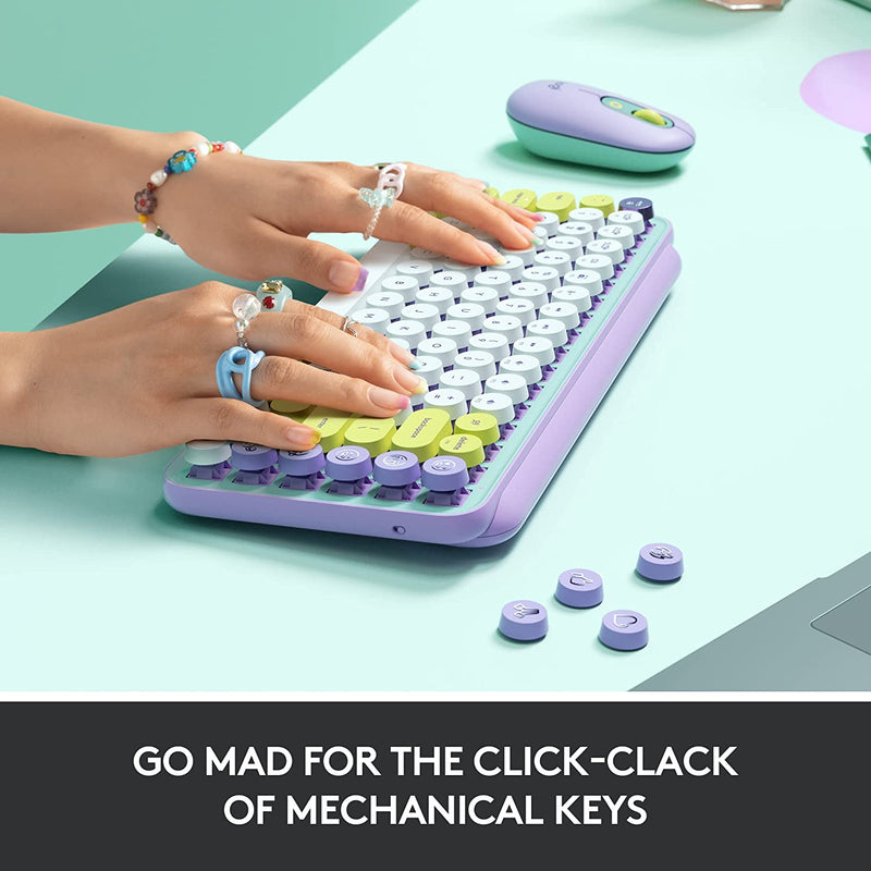 Logitech POP Keys Bluetooth Mechanical Keyboard - Daydream Mint - English - Bass Electronics