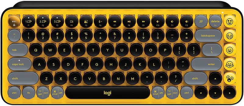 Logitech POP Keys Bluetooth Mechanical Keyboard - Yellow/Black - English - Bass Electronics