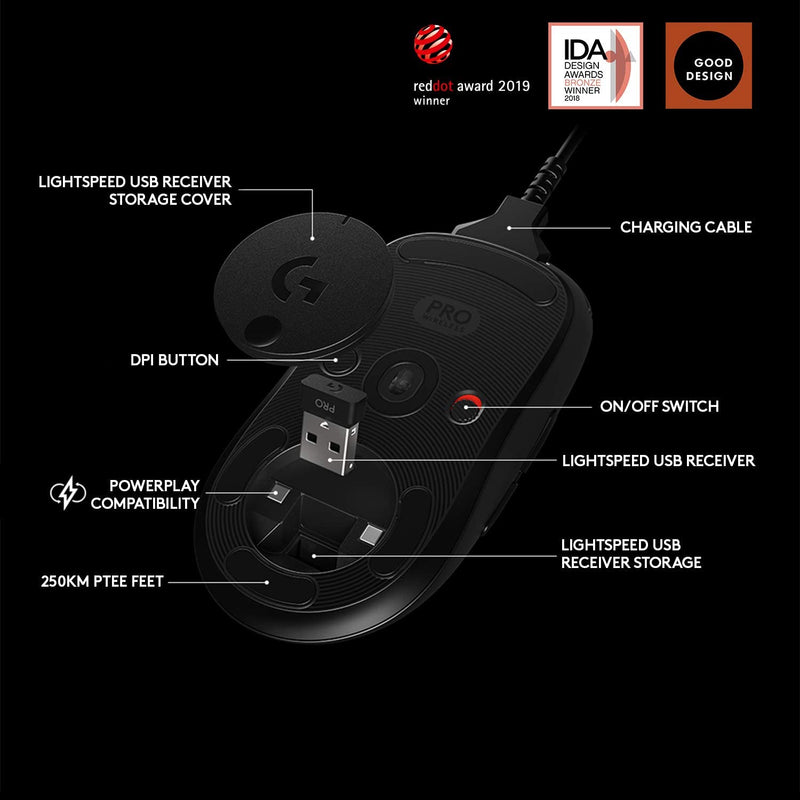 Logitech 910-005270 Pro Wireless Gaming Mouse - Bass Electronics
