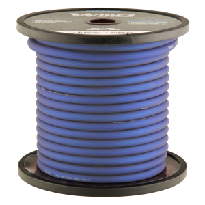 Wirez Signature 4 Guage Power Wire PSB4-100 Blue 100 % Pure Copper ( Sold by Foot ) - Bass Electronics