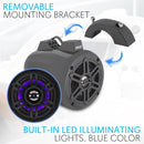 Pyle PLMRLEWB46B Marine Wakeboard Tower Speaker with Built-in LED Lights - Bass Electronics