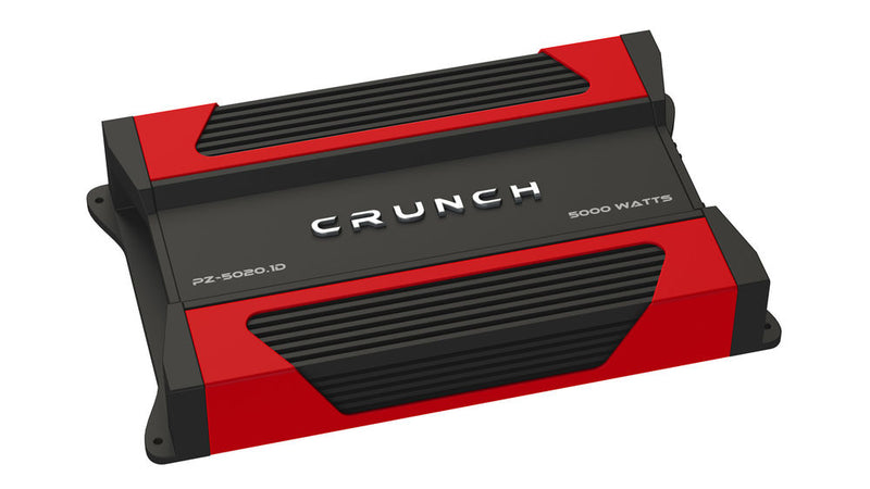 Crunch PZ-5020.1D 5000W Max (2500W RMS) Powerzone Series 1 ohm Stable Monoblock Class D Amplifier w/ Bass Knob Included - Bass Electronics