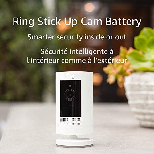 Ring Stick Up Cam Wireless Indoor/Outdoor 1080p HD IP Camera - White - Bass Electronics